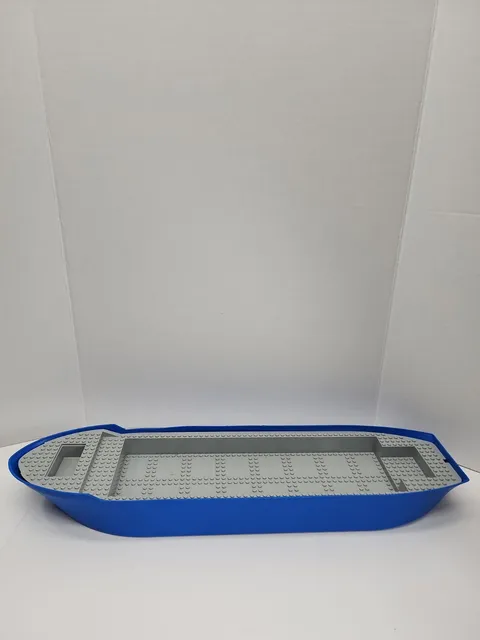 Lego Boat Hull For Set 7994 City Harbor #57789c01 Blue Grey