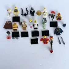 Lego Assorted Retired Minifigure Lot 10 figs With Accessories