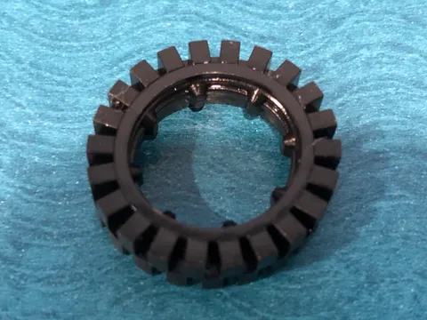 LEGO PART 3483 VINTAGE TIRE 24MM D x 8MM OFFSET TREAD INTERIOR RIDGES