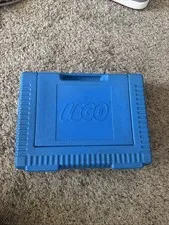 Vintage LEGO Blue Plastic Carrying Storage Case Made In Usa Trademark 1985