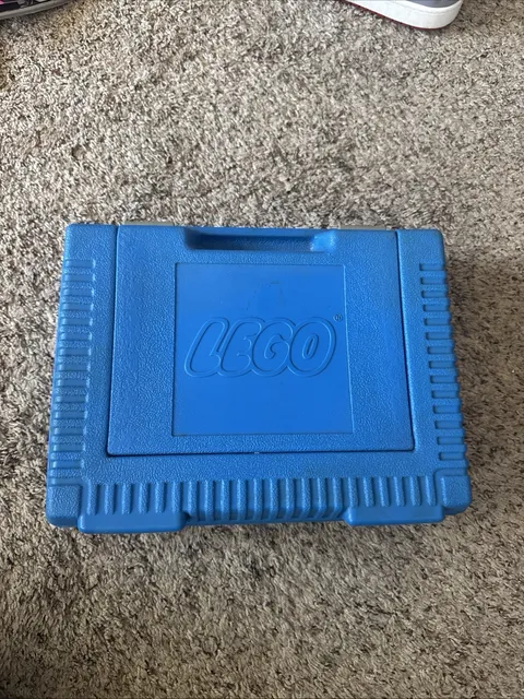 Vintage LEGO Blue Plastic Carrying Storage Case Made In Usa Trademark 1985
