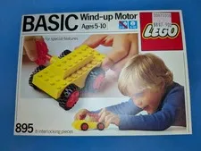 LEGO Vintage Basic: Wind-Up Motor Set 895 Open Box New Sealed Pieces Great Cond.