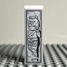 LEGO STAR WARS GAMORREAN in CARBONITE BRICK STICKER USED FROM 75312 2454pb232 3B
