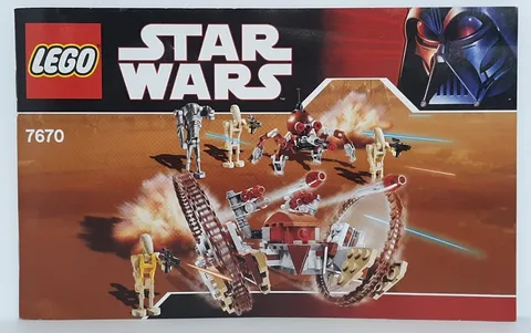 Lego Manual For Set 7670 Star Wars Hailfire Droid & Spider Droid