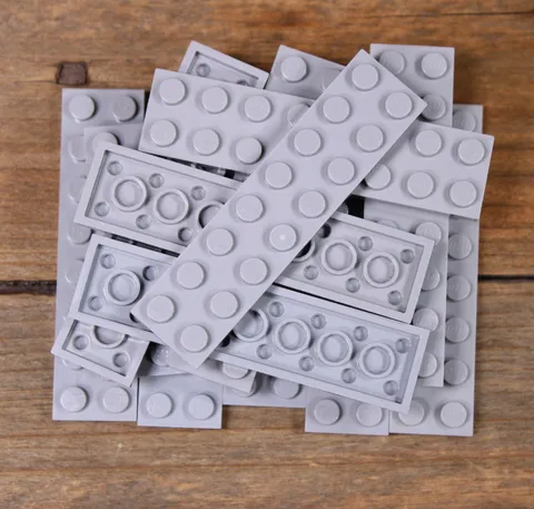 LEGO Light Bluish Gray Plate 2 x 8 Part No. 3034 Qty 15