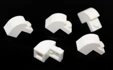 5 LEGO White 2x1x1 1/3 Curved Slope w Recessed Stud 2x1 round brick 6091 6285777