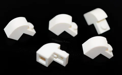 5 LEGO White 2x1x1 1/3 Curved Slope w Recessed Stud 2x1 round brick 6091 6285777