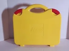 Yellow Hard LEGO Storage Case Plastic  Latching Empty Box