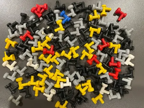 LEGO BULK LOT OF 122 1X1 TAPS NOZZLE END  #4599 MIXED COLOR