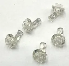 Lego 5 New Trans Clear Bars 1L w/ Angled Hollow Stud Parts