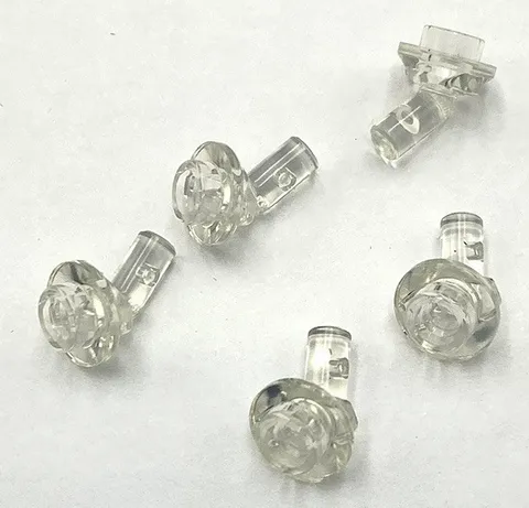 Lego 5 New Trans Clear Bars 1L w/ Angled Hollow Stud Parts