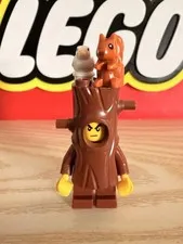 Lego City Tree Trunk Criminal Disguise Minifigure With Accessories 