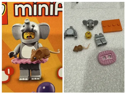 Lego Minifigures Series 18 Elephant Costume Girl 40th Anniversary