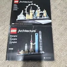 LEGO Architecture London 21034 Shanghai 21039 Illustrated Manual Booklet