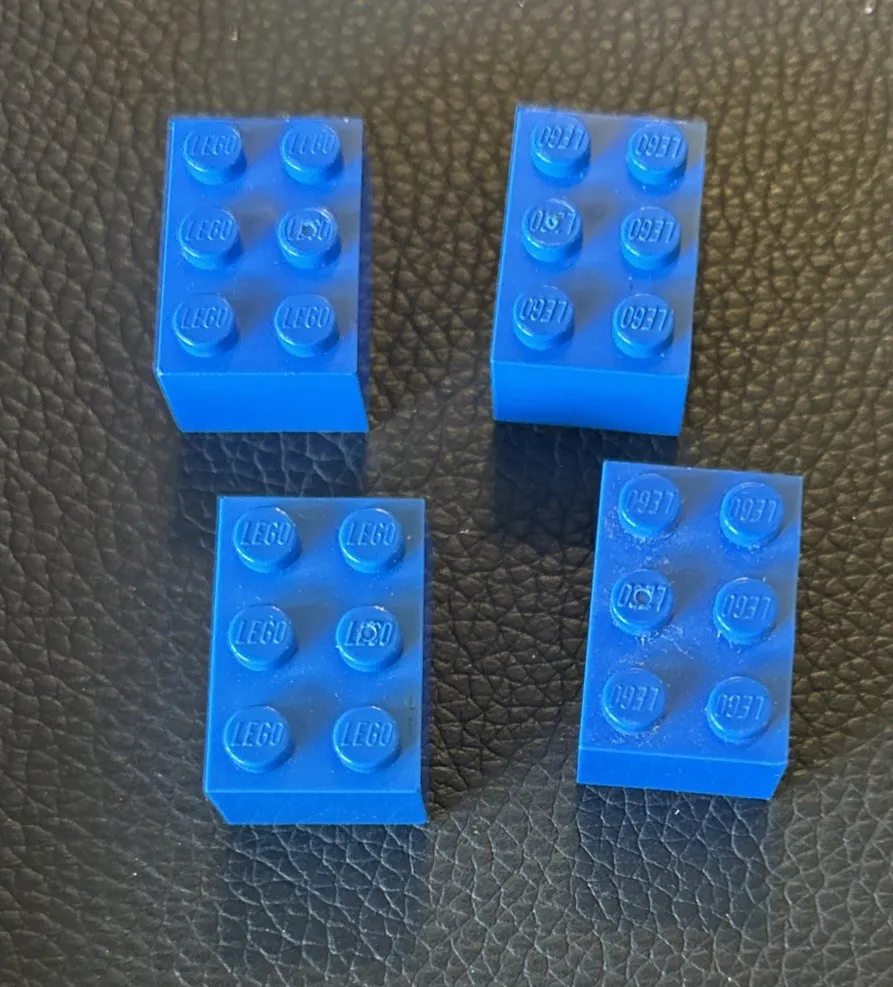 Lego 4 Blue 3002 Bricks 2 x 3 Stud Blocks Pieces 2x3 Brick Replacement Set