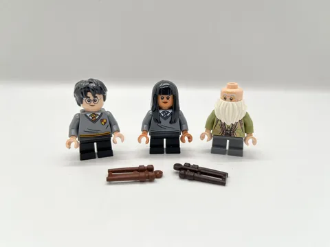 Cho Chang Professor  Flitwick and Harry Potter Mini-fig Lot From Lego Set 76385