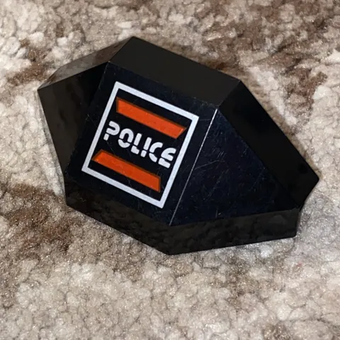 LEGO 1989 Space Police Black Panel 3x3x6 Corner Convex Right Side 2468pb03 6886