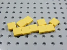 LEGO 10 Yellow 1x1 Smooth Tiles Plates BK