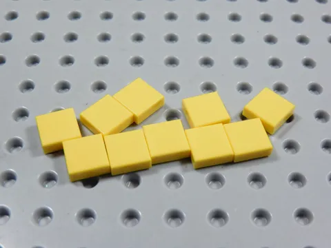 LEGO 10 Yellow 1x1 Smooth Tiles Plates BK