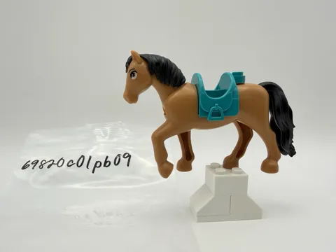 LEGO FRIENDS Horse w/ Teal Saddle - Brown/Black - 69820C01pb09/69820C01 - 1pc
