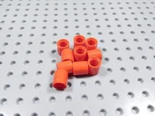 LEGO Lot of 10 Red Technic Half Pin Connectors BD