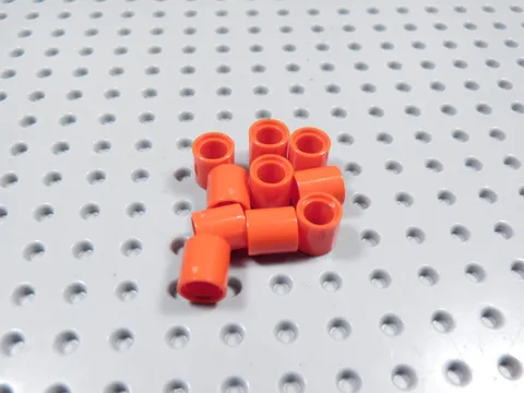 LEGO Lot of 10 Red Technic Half Pin Connectors BD