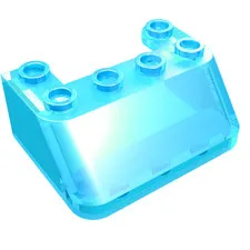5x LEGO® Part 4866 - Windscreen 3 x 4 x 1 1