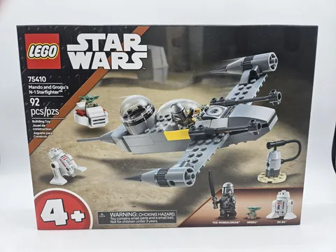 LEGO Star Wars 75410 Mando and Grogu's N-1 Starfighter 92 Pieces Mandalorian Set