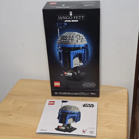 Lego Star Wars Jango Fett Helmet Collection 75408 EMPTY BOX MANUAL BOOK ONLY
