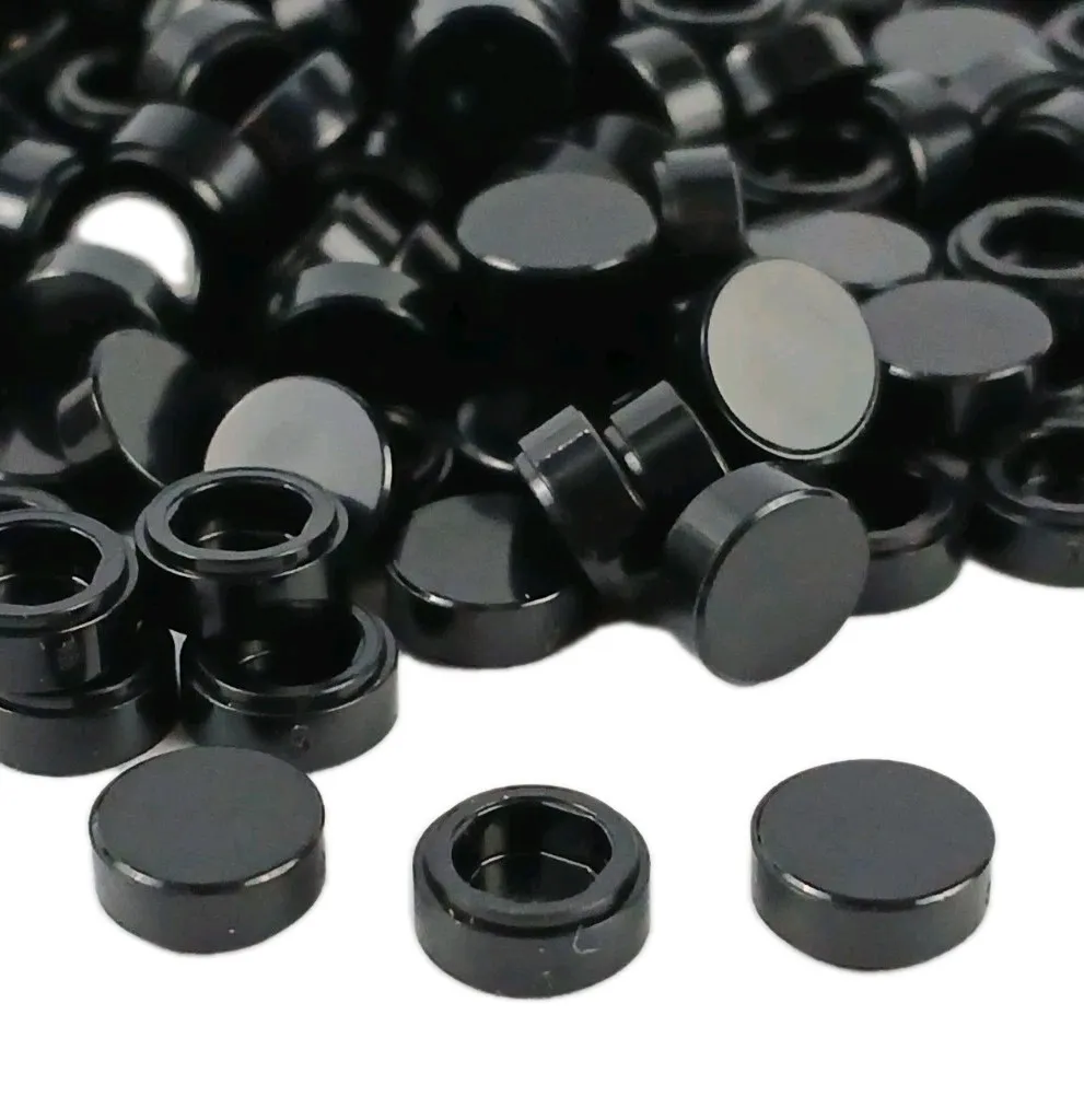 100 Pieces LEGO® BLACK Tiles Round 1 x 1 Anti-Stud on bottom 98138