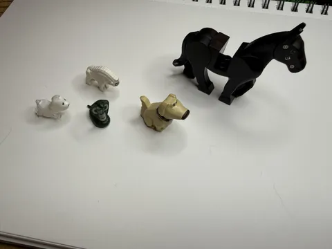 Lego Animal Lot Of 5 Horse Doug Snake 