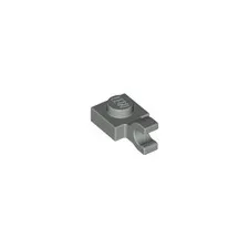 LEGO 100x Light Gray Plate, Modified 1 x 1 with U Clip inv.600