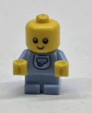 Lego Minifigure Baby Bright Light Blue Body Elephant Bib col260 Used