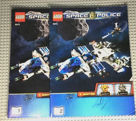 Lego Space Police 5974 Instruction Manual Books Set of 2, VGC.