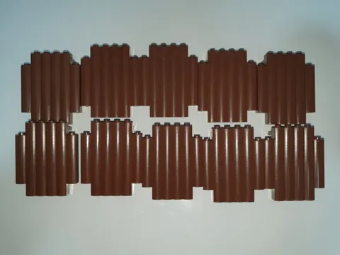 10x Lego 30140 Brown 2x6x6 Block Wall Palisade 6769, 6762, 6249, 6088