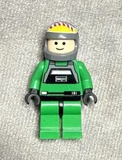 LEGO Star Wars A-Wing Pilot Minifigure Green Jumpsuit No Visor Helmet 7754