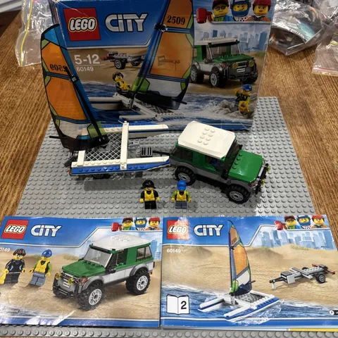 LEGO City 60149 4x4 with Catamaran Complete with Box & Instructions Retired