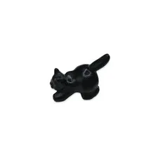 Vintage Lego Black Crouching Cat Toy Plastic Figure Collectible