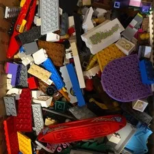 LEGO Bulk Lot Mixed Bricks Pieces & Parts, Multicolor Plastic