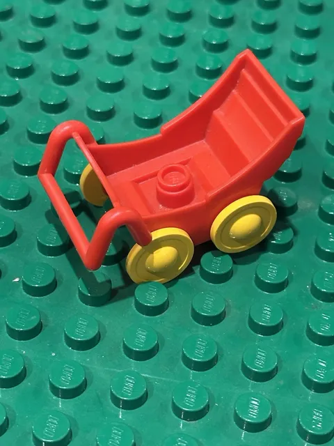 Lego Duplo Red Baby Stroller Buggy Pram Piece Replacement Vintage Part