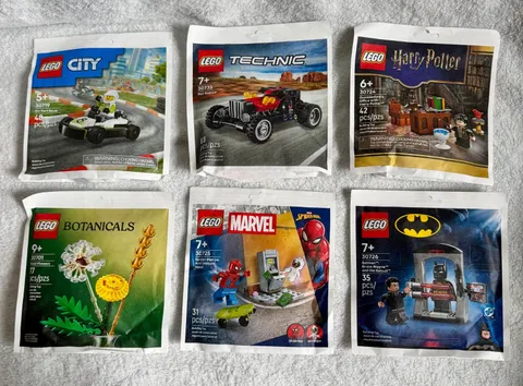 New Lot of 6 Lego 30724, 30726, 30725, 30701, 30719, 30735