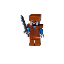 LEGO Minecraft Steve with Dark Orange Legs Helmet & Armor Minifigure - min044