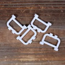 LEGO Part 4083 White Bar 1 x 4 x 2 with Open Studs Ladder Railing Fence Qty 4