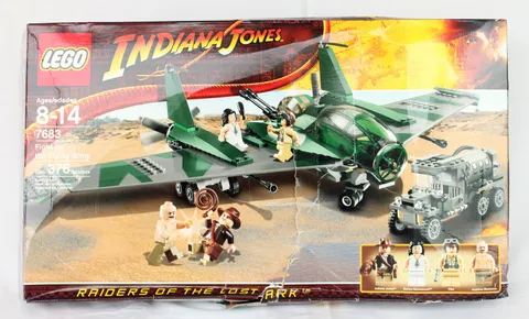 LEGO Indiana Jones: Fight on the Flying Wing #7683, new in open and damaged box