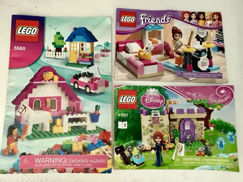 3 Lego Friends 3939 + 5560 +  41051 Book 1 Instruction Book Manuals Only