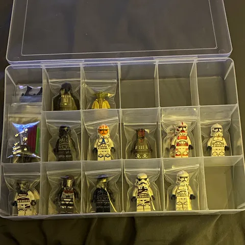 LEGO Star Wars Minifigure Lot w/ Storage Box - Darth Vader, Yoda, Stormtrooper