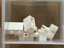 LEGO Parts - White Brick 1 x 2 with Pin - No 44865 - QTY 5