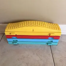 LEGO 4-Compartment Stackable Storage Container w/ Latches Yellow/Red/Blue/Green