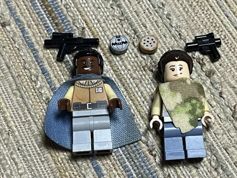Lego Star Wars General Lando Calrissian  Leia Endor Poncho Rare Exclusive LOOK