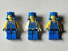 LEGO Power Miners Lot of 3 Minifigures, Brains, Orange Scar (pm013 pm011 pm006)